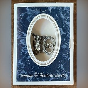 1996 Genuine Fontanini Jewelry 90th Anniversary Angel SnapBack Pin Roman Inc